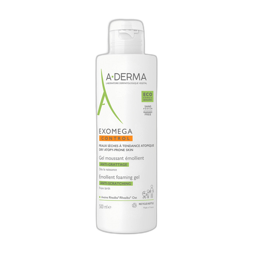A-Derma - Exomega Control - Gel moussant émollient anti-grattage 500 ml