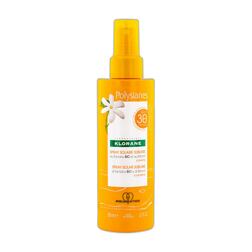 Image Klorane - Solaire - Spray solaire sublime SPF 30 au Tamanu BIO et au Monoï - Corps 200 ml