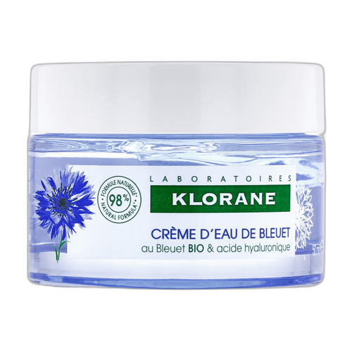 Image Klorane - Bleuet - Crème d’Eau au Bleuet BIO et Acide hyaluronique - Visage et yeux 50ml