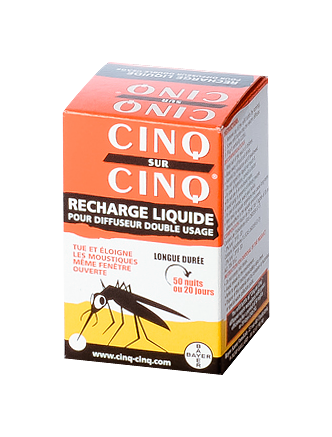 CINQ/CINQ INSECTICIDE RECHARGE LIQUIDE FLACON 35ML