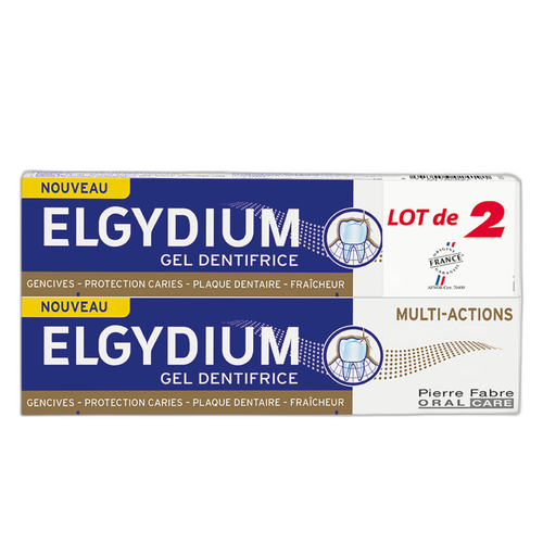 Pierre Fabre Oral Care - Elgydium - Dentifrice Multi-actions  Complet - Offre spéciale duo 2X75ml