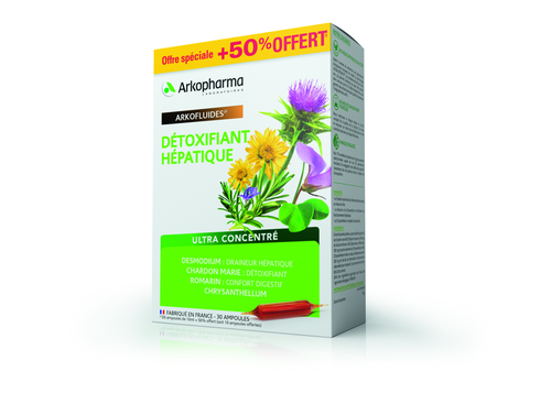 Image Arkopharma ARKOFL. DETOXIFIANT HEPATIQUE 30 AMPOULES