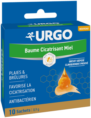 Urgo Innovation - Baumes unidoses  cicatrisants au miel naturel - 10 sachets