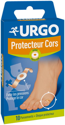 Image Urgo - Pansements Protection Cors - Disque protecteur - Evite les pressions - 10 pansements